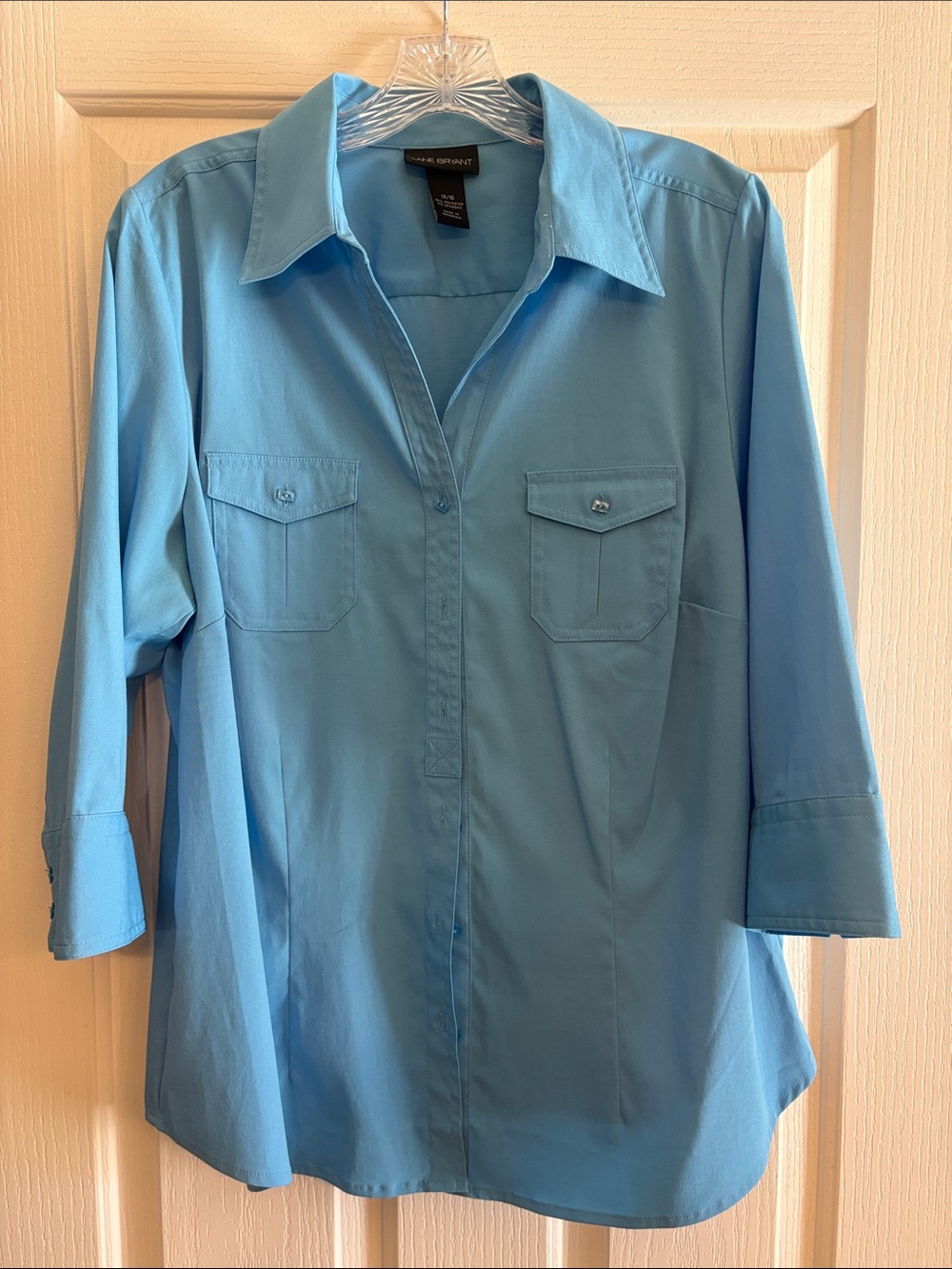 Lane Bryant Light Blue Button-Down Shirt